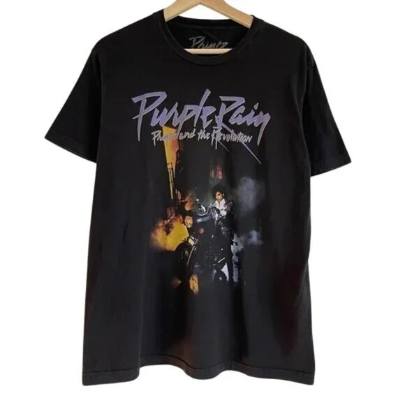 Prince Purple Rain Black Crewneck Top - Picture 3 of 7